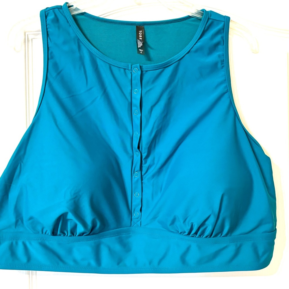 Torrid 4X Teal Blue Green Bikini top swimsuit